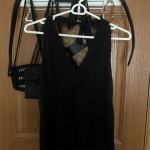 Elegant Black Halter Top
